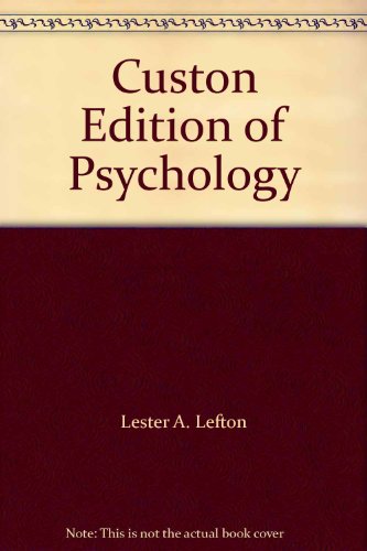 Custon Edition of Psychology 0536596689 Book Cover