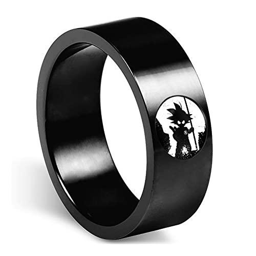 YWDREAM Anime Rings for Men Anime Men Ring Black Anime Jewelry (Sun Wukong, 9)