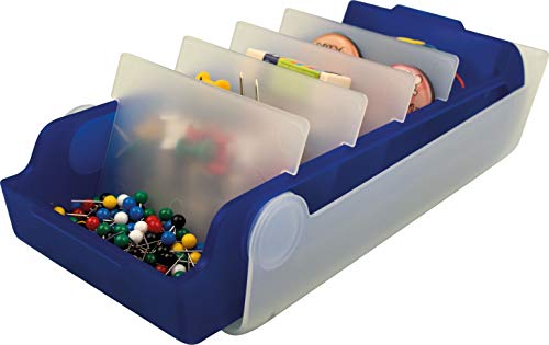 helit H6901130 - Karteikarten Box „the beebox“ DIN A7 quer, blau, Lernkartei und Aufbewahrungsbox