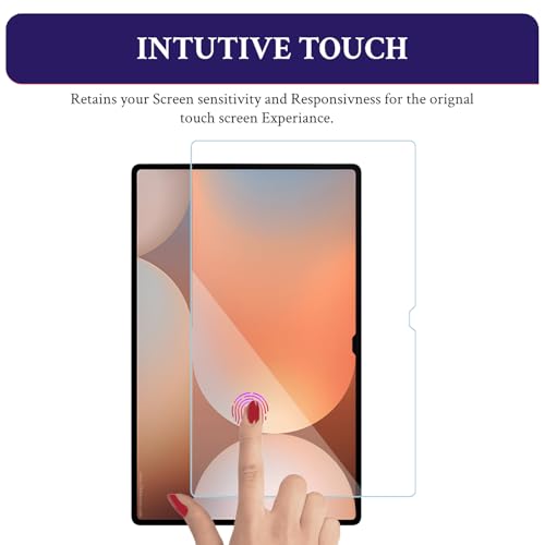 Image of Tempered Glass Screen Protector Guard for Samsung Galaxy Tab S10 Ultra (14.6 inch inch) (Transparent) (with Easy Installation Kit)