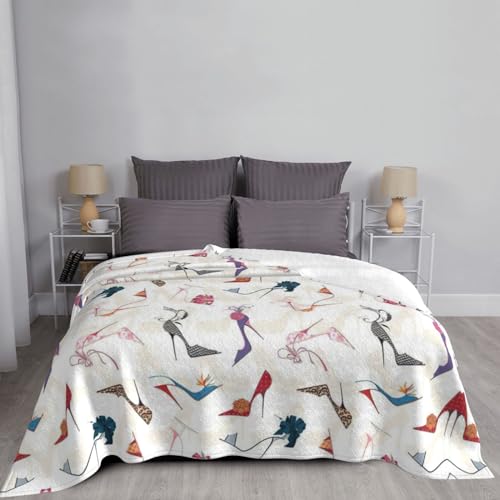 Couverture flanelle chic pour canapé et voyage, plaid doux imprimé - 6