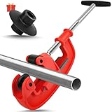 Godora Heavy Duty 1/8-2' Pipe Cutter Tool with an Extra Blade, Sharp Rigid Tubing Cutter Cuts Up to Galvanized Pipe, Copper, and Iron Pipe, Metal Tube Cutter Great for Plumbers or Metalworkers