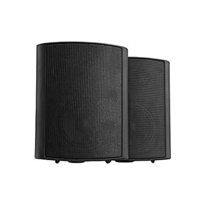 Pronomic USP-430 BK HiFi Wandlautsprecher Paar – 2-Wege Lautsprecher Boxen im Set – Ideal für Gastronomie und Terrasse – inklusive Wandhalterung zur Befestigung – 120W Leistung – schwarz