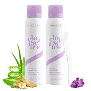 PHOFAY Hair Removal Cream for Women & Men Sensitive Skin – Fast-Acting, with Aloe & Hyaluronic Acid Smooth Hair Removal Spray Depilatory Dermatologist-Recommended (2, Spray Depilatory Cream)