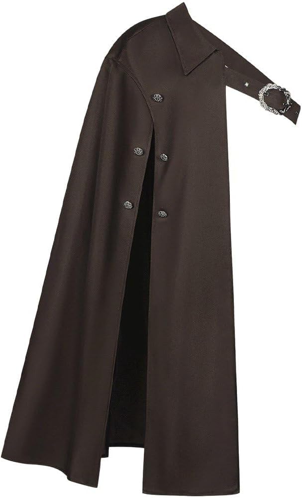 Cape médiévale asymétrique avec design pratique pour Halloween - 8