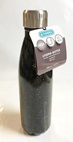 Tundra - Botella de agua Utopía de acero inoxidable de 16.9 oz - Midnight Black Speckle Ware