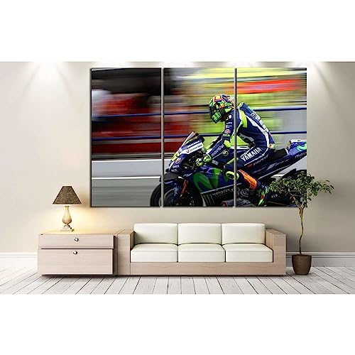 Tableau Yamaha YZR-M1 №158 ZELLART triptyque photo moto GP pour salon
