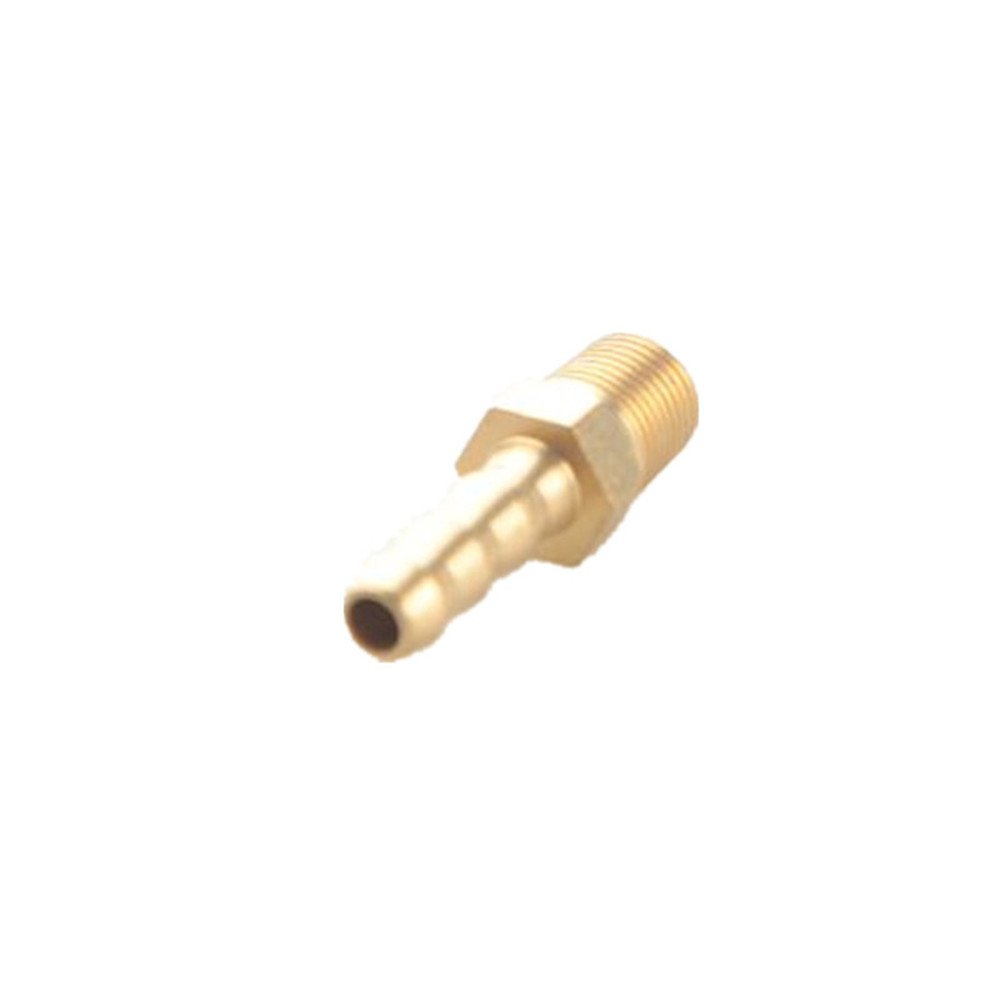 2PCS Brass Hose Barb Fitting Coupler/Connector 3/8" Male Barb to 1/8" NPT Pipe Male Thread - 5