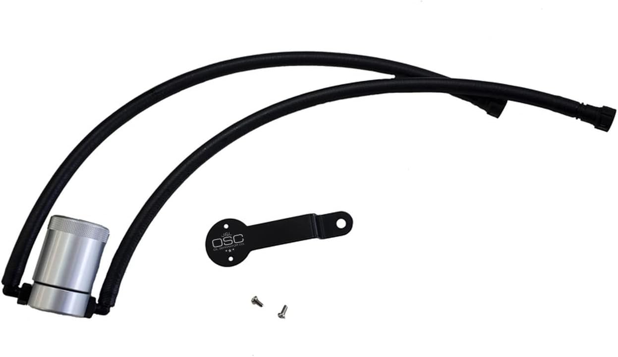 J&L Oil Separator Co. 3.0 Oil Separator Compatible with 2014-18 Chevy Silverado/GMC Sierra 1500 5.3L/6.2L & 2015-2020 Chevy Tahoe, Suburban, & GMC Yukon/Yukon XL 5.3L/6.2L Driver Side (Silver)