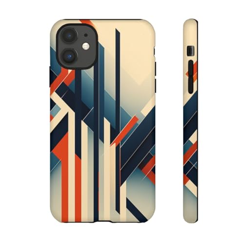 Coque rigide iPhone 11 mate anti-choc et anti-rayures motif géométrique