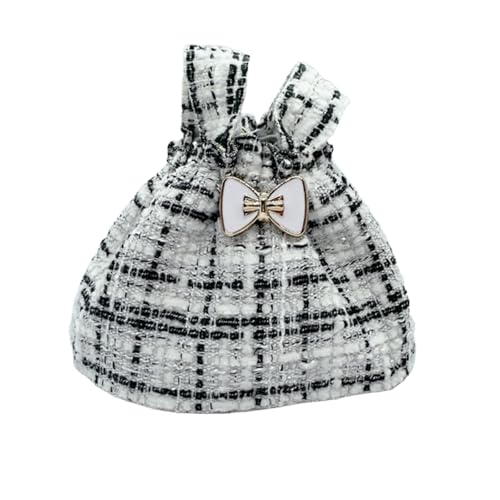 3Pcs Doll Clothes for labubu - Compatible with 6.7inch 17cm Dolls Only, Premium Dolls Outfit with Accessories, Bow Hair Clip, Skirt, Shoes(Black White Skirt Set) — view 4