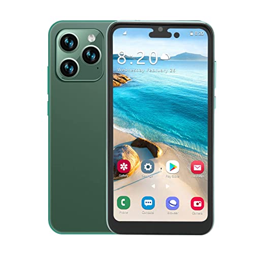Dilwe 6.1'' Pro Unlocked Cellphone, 4Gb 64Gb Dual Sim Card 4G Network Mobile Phone, Face Id Unlocked Smartphone For Android 11 4000Mah Battery(6.1'' Black), 6.1'' Dark Green #TOP7