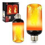 BatdTech Ampoule à Flamme E27, [Version Mise à Jour] 2 Pack LED Ampoules Effet de Flamme avec Capteur de Gravité, LED Lumière Scintillante pour Halloween Intérieure/Extérieure/Bar/Fête