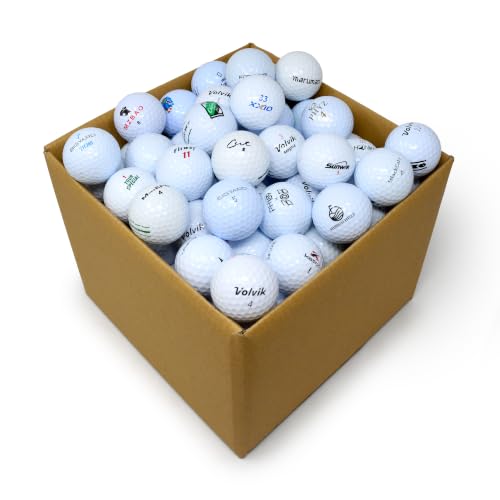 Second Chance Golf Lakeballs, 100 Mixed Distance Golf Balls, Recycled Grade A White, Used Golf Balls for All Golfers
