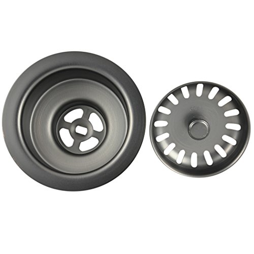 Danco Kitchen Sink Drain Strainer Assembly | Basket Strainer Replacement | Fits 3-1/2 In. Drains | Metal | Oil Rubbed Bronze (89304) #TOP2