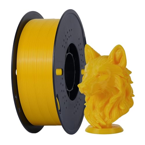 Image of Kingroon PETG 3D Printer Filament, High Strength, Low Warping, Odorless, Dimensional Accuracy + /- 0.02 mm, 1kg Spool(2.2lbs), 1.75 mm, Yellow