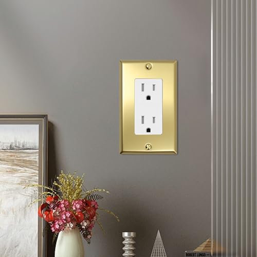 Placa de interruptor de latón resistente y elegante para reformas del hogar 8