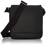 lacoste nh2341hc men s flap crossover bag messenger bags black one size