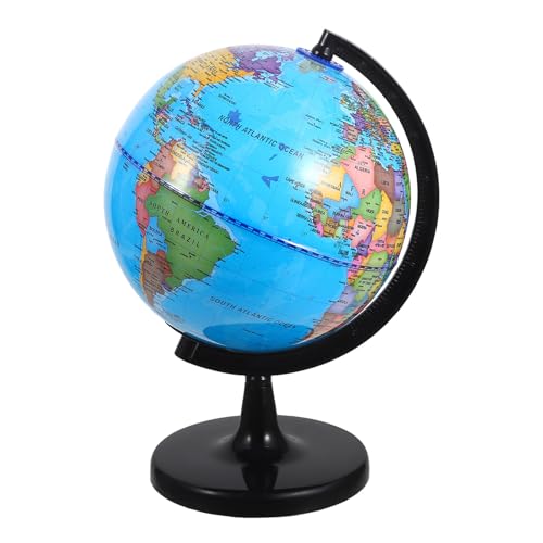 TOGEVAL - TOGEVAL Globe Terrestre Éducatif 20 CM en Plastique avec Support Stable Carte Géographique Détaillée Haute Résolution Globe Interactif en Rotation pour Garçon et Filles et Adolescents