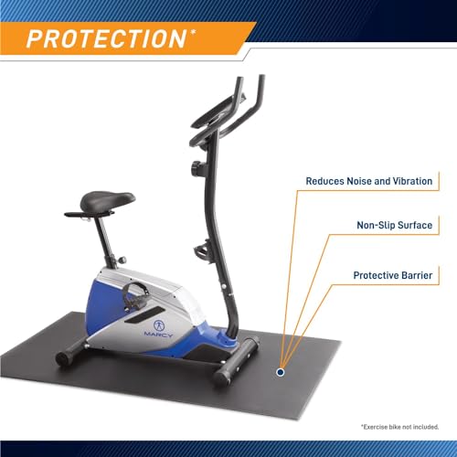 Image of Marcy Fitness Equipment Mat and Floor Protector Compatible for Treadmills, Elliptical, Exercise Bikes, Stationary Cycles and Accessories