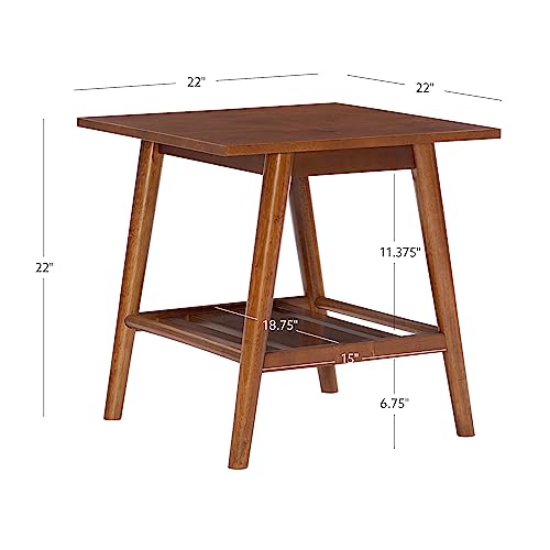 Linon Walnut Melissa Mid-Century End Table, Large #TOP2