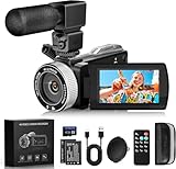 ZIMOCE Videokamera 4K 48MP Camcorder mit IR-Nachtsicht, 18X Digital Zoom 3.0'' 270° Rotation Touch-Screen Vlogging Kamera für YouTube Tiktok mit Fernbedienung, Mikrofon, 64 GB TF Karte, 2 Batterien