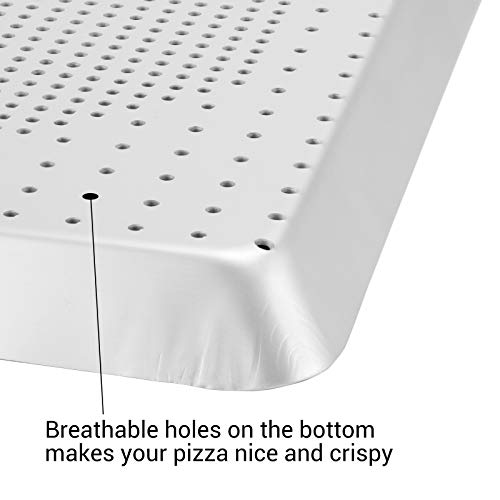 Beasea Square Or Round Pizza Pan For Oven, 11.8" Square Or 13" Round Random Pizza Pan With Holes Aluminum Alloy Pizza Oven Tray Pizza Crisper Pan Pizza Baking Tray Bakeware For Home Restaurant Kitchen #TOP2