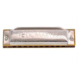 Harmonica diatonique Silver Folkmaster Gaita Standard 10 trous Harmonica diatonique débutant Blues Harp - Les Beatles, Paul McCartney, John Lennon, RIngo Starr, George Harrison