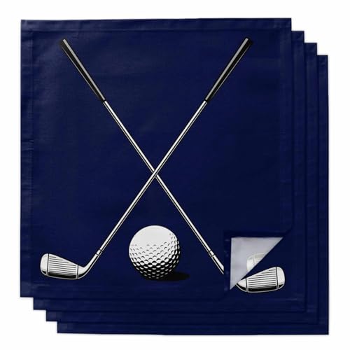 Servilletas de tela deportivas azul marino set 4 miniatura 1