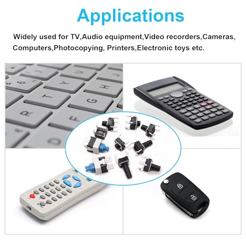 Twtade EQC-6X6MM 202Pcs Micro Momentary Tactile Push Button Switch Assortment Kit 10 Values 4 Pins 6X6Mm & 7X7Mm Tact Switches thumb #5