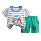 Generisch Bekleidungssets Jungen Stilvolle und Bequeme Outfits für Jungen für die Freizeit (Sky Blue, 6-7 Years)