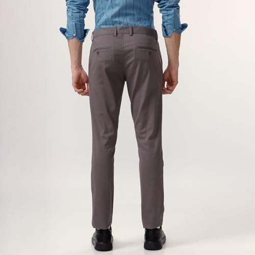 Image of BASICS Premium Cotton Stretch Formal Trousers for Men | Office Pants