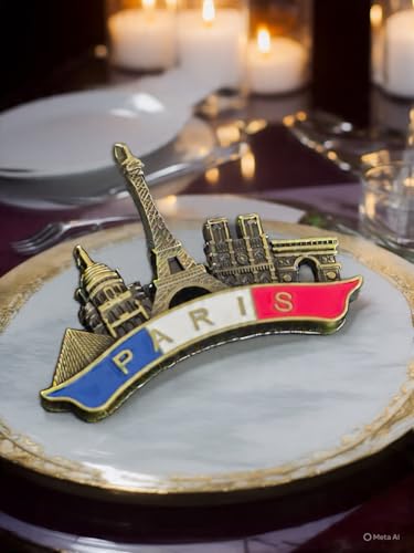 Image of DT DECTONE Regular Metal Fridge Magnet, Paris 3D Metal Magnet for Fridge, Study Table, Office Desk, Ideal Gift, Best Home Decor Item for Travel Enthusiasts, Pack of 1 (Paris 1)