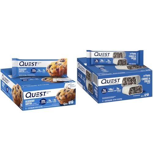 Pack de barras de proteína Quest sabor Blueberry y Cookies miniatura 1