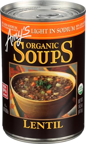 Amy's Light in Sodium Organic Soups, Lentil, 14.5 oz