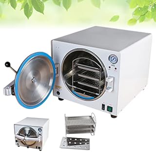 New Updated 304 Stainless Steel Portable Lab Autoclaves with Overheat Protection, 18L 900W Double Adjustment Lab Equipment (US Shipped, 3-5 Receiving)