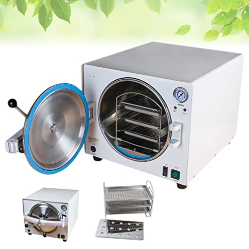 New Updated 304 Stainless Steel Portable Lab Autoclaves with Overheat Protection, 18L 900W Double Adjustment Lab Equipment (US Shipped, 3-5 Receiving) 