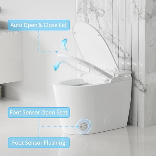 Image of Luxury Smart Toilet with Bidet Built in, Auto Open Close, Deodorization