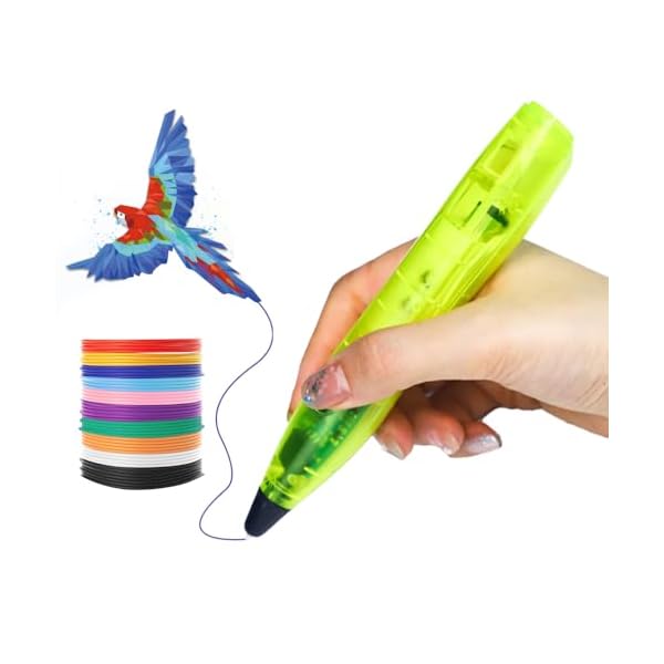 LIHUACHEN Lot de 24 stylos 3D pour enfants, avec filament en plastique PLA et stylo d'impression 3D compatible PLA