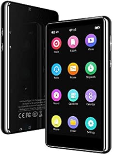 Mp3 player with bluetooth 5.0,Tengsen 4.0 inch Full TouchScreen HD Video Mp4 music Player with Speaker, 16GB Portable HiFi Sound with Bluetooth, FM Radio, Voice Recorder, E-book, Sport pedometer