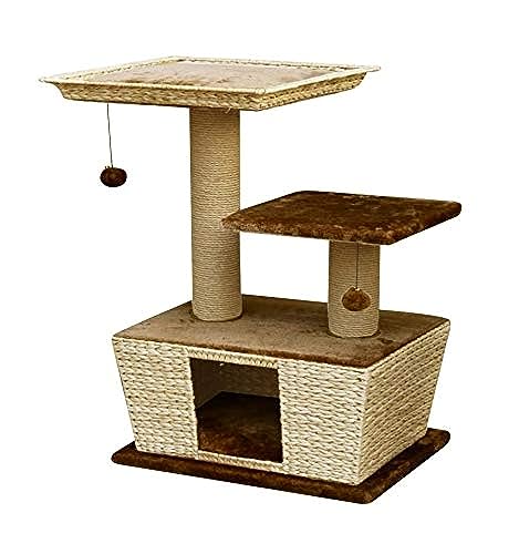 Fauna Villa Cat Play Lounge Light Brown LWH 48x38x80cm