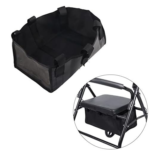 Underseat Rollator Bag,4 Wheeled Walker Rollator Wheelchair Frame Storage Bag, Wheelchair Frame Organizer Replacement Storage Pouch for Walkers Senoirs