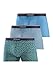 Produktbild s.Oliver Herren 93697064 Boxershorts, grün-blau Gemustert +blau gestreift+blau, M (3er Pack)