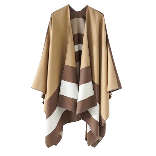 Oversized Sweater Shawls Elegant Layering Poncho Stylish Lattices Cardigan Shawls For Parties And Casual Outfits Fall Winter