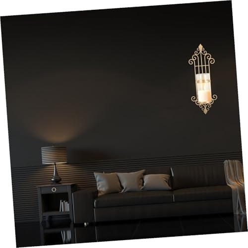 Candelabro de pared de hierro DOITOOL para iluminar tu salón con elegancia 5