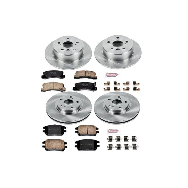 Image of PowerStop Front and Rear Brake Kit for Lexus RX300 2002-03 - Z17 Ceramic Brake Pads & Disc Rotors Replacement, KOE2775