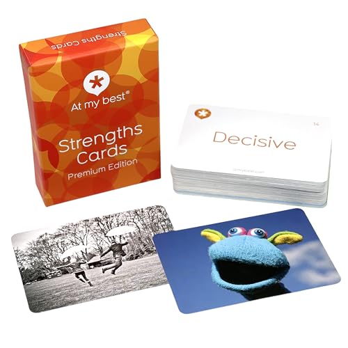At My Best Strengths Cards (Premium Edition) - with Online Resources | Explore & Discuss Strengths | Ideal for Coaching, Counselling, Therapy, Teambuilding, Career Guidance, Teaching & More
