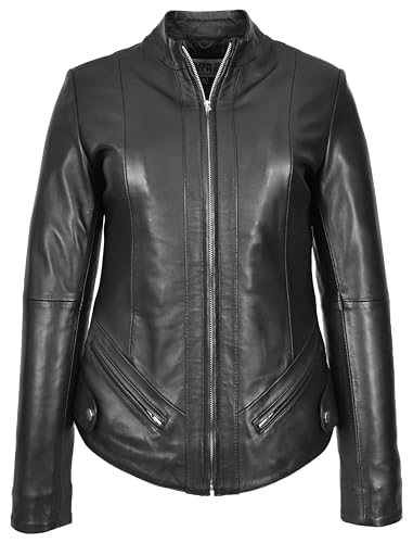 Veste de motard en cuir véritable femme pour affronter le vent avec style