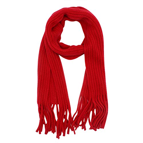 RARITYUS Kids Knitted Tassel Scarf Fashion Solid Color Toddler Soft Warm Scarves Neck Warmer Winter for Girls Womens4