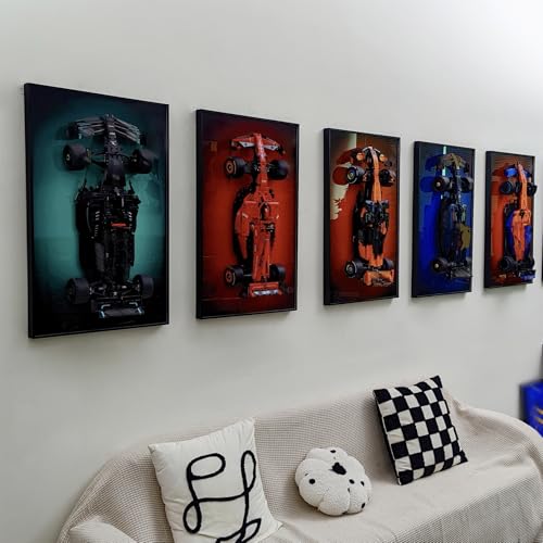 Image of WETCEAOM Display Wallboard for Lego Technic Mercedes-AMG F1 W14 E Performance 42171 Race Car, Compatible with Lego Mercedes F1, Gift Ideas for Lego Car Wall Mount Enthusiast, Size:19.7X 31.5in